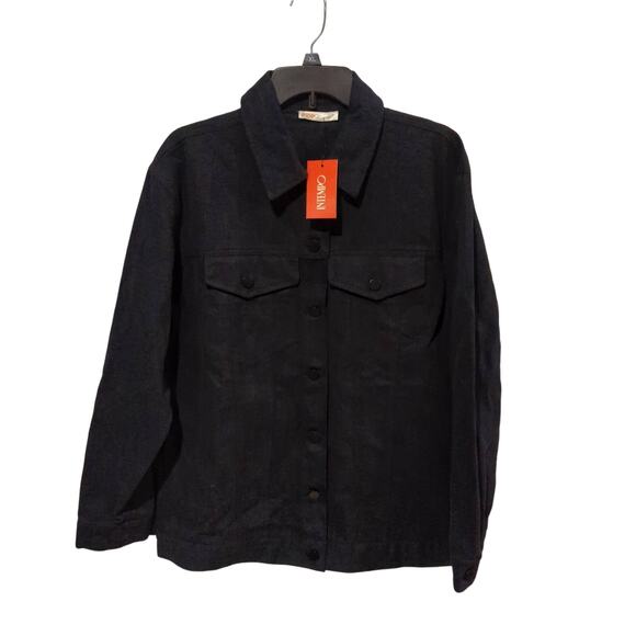 Intempo Black Cotton Jacket, NWT, M - Picture 1 of 5